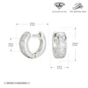 Wholesale Silver Fashion Simple Geometric Stone Earrings Inlaid Zircon