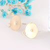 Wholesale 925 Silver Flat Earrings With Pearl Electroplated In 18K Real Gold Original Design Accessories
