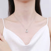 Wholesale 925 Silver Flowershaped Pendant Necklace Natural Style Jewelry