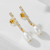 Wholesale 925 Silver Freshwater Pearl Stud Earrings With Geometric Design For Women Fashion Ol Style