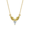Wholesale Silver Geometric Angel Wings Clavicle Necklace With Electroplating For Women