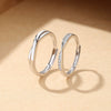 Wholesale 925 Silver Geometric Couple Open Ring Light Luxury Valentine's Day Gift