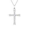 Wholesale Silver Geometric Cross Necklace For Women Diamond Plated 18K Gold