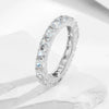 Wholesale Silver Geometric Diamond Cut Zircon Set Ring For Women
