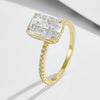 Wholesale Silver Geometric Diamond Cut Zircon Set Ring For Women