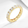 Wholesale Silver Geometric Diamond Cut Zircon Set Ring For Women