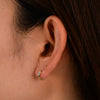 Wholesale 925 Silver Geometric Diamond Rectangular Zircon 14K Gold Plated Light Luxury Women's Earrings