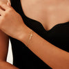 Wholesale Silver Geometric Double Layer Cross Bracelet Electroplated Light Luxury Jewelry For Women