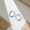 Wholesale 925 Silver Geometric Earrings For Women Electroplated Simple Niche Style