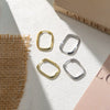Wholesale 925 Silver Geometric Earrings For Women Electroplated Simple Niche Style