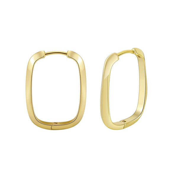 Wholesale 925 Silver Geometric Earrings For Women Electroplated Simple Niche Style