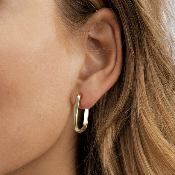 Wholesale 925 Silver Geometric Earrings For Women Electroplated Simple Niche Style