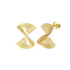 Wholesale Silver Geometric Earrings With Gold Inlaid Autumn New High Sense Unique Temperament