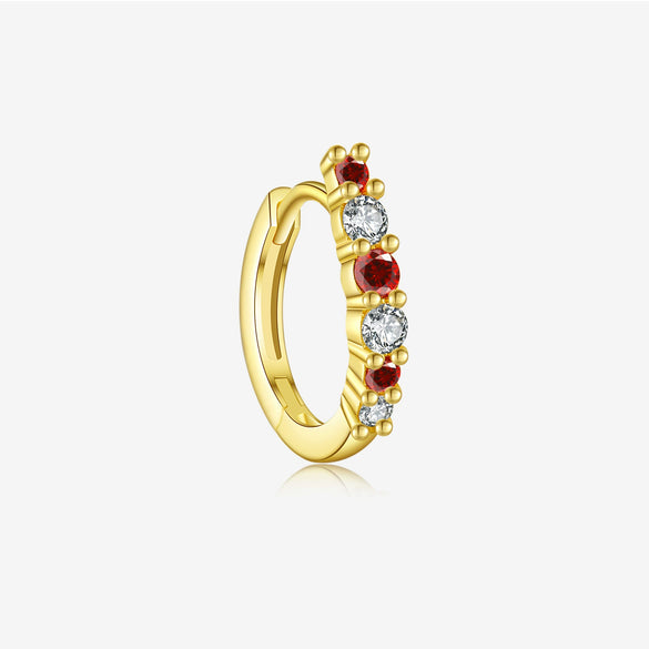 Wholesale Silver Geometric Earrings With Zircon Electroplated With Platinum And 18K Gold For Women