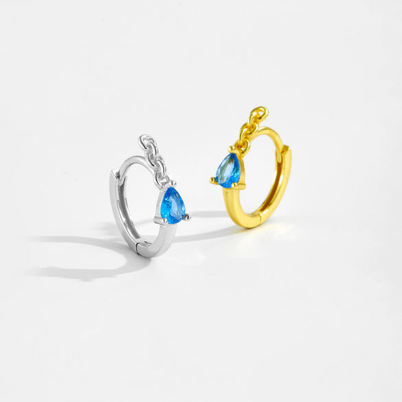 Wholesale Silver Geometric Earrings With Zircon Electroplated With Platinum And 18K Gold For Women