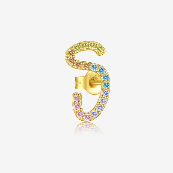 Wholesale Silver Geometric Earrings With Zircon Electroplated With Platinum And 18K Gold For Women