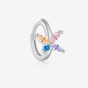 Wholesale Silver Geometric Earrings With Zircon Electroplated With Platinum And 18K Gold For Women