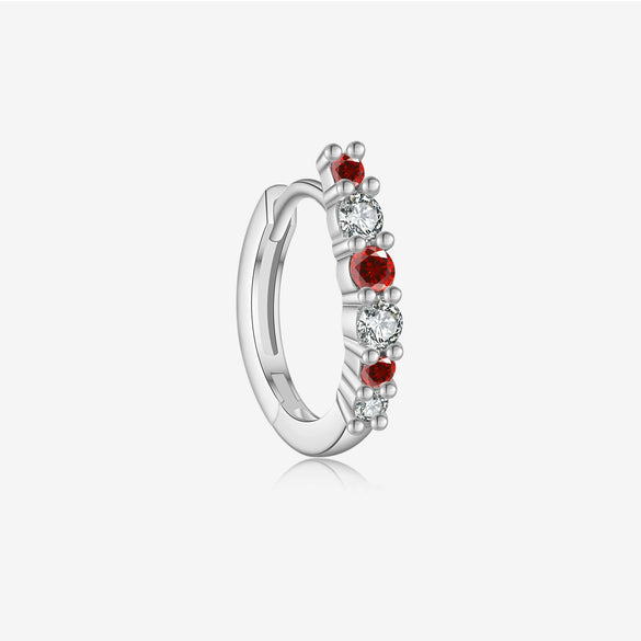 Wholesale Silver Geometric Earrings With Zircon Electroplated With Platinum And 18K Gold For Women