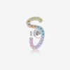 Wholesale Silver Geometric Earrings With Zircon Electroplated With Platinum And 18K Gold For Women