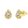Wholesale Silver Geometric Emeraldcut Zircon Earrings With Electroplating And Water Drop Design For Women