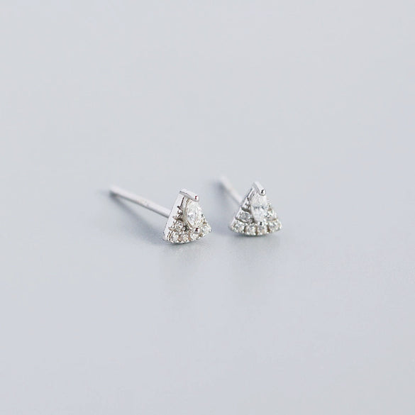 Wholesale Silver Geometric Fanshaped Earrings For Women With Electroplating