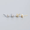 Wholesale Silver Geometric Fanshaped Earrings For Women With Electroplating