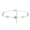 Wholesale 925 Silver Geometric Four Leaf Clover Women's Anklet