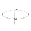 Wholesale 925 Silver Geometric Four Leaf Clover Women's Anklet
