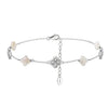 Wholesale 925 Silver Geometric Fourleaf Clover Women's Anklet