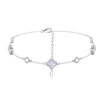 Wholesale 925 Silver Geometric Fourleaf Clover Women's Anklet