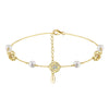 Wholesale 925 Silver Geometric Fourleaf Clover Women's Anklet