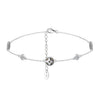 Wholesale 925 Silver Geometric Fourleaf Clover Women's Anklet