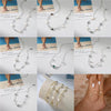 Wholesale 925 Silver Geometric Fourleaf Clover Women's Anklet