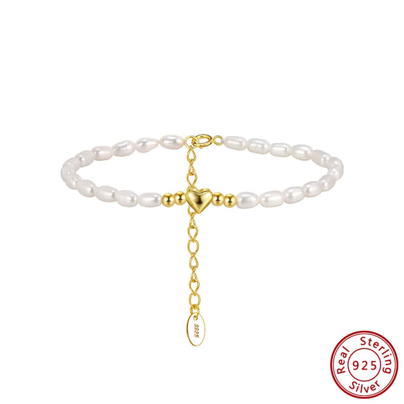 Wholesale 925 Silver Geometric Heartshaped Electroplated Bracelet For Women