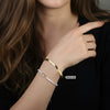 Wholesale 925 Silver Geometric Heartshaped Electroplated Bracelet For Women