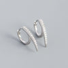 Wholesale 925 Silver Geometric Heavy Industry Metal Long Rivet Earrings For Women With Electroplating