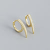 Wholesale 925 Silver Geometric Heavy Industry Metal Long Rivet Earrings For Women With Electroplating