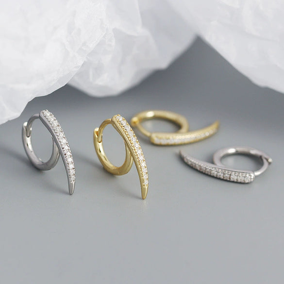 Wholesale 925 Silver Geometric Heavy Industry Metal Long Rivet Earrings For Women With Electroplating