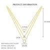 Wholesale Silver Geometric Hollow Ring Stacked Zirconiuminlaid Necklace For Women
