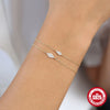 Wholesale 925 Silver Geometric Kite Shaped Women's Bracelet With Electroplating And Unique Design