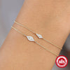 Wholesale 925 Silver Geometric Kite Shaped Women's Bracelet With Electroplating And Unique Design
