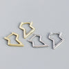 Wholesale Silver Geometric Lightning Irregular Ear Buckle Earrings S925 Silver Electroplating