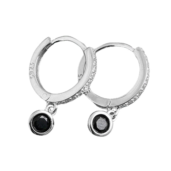 Wholesale 925 Silver Geometric Microinlaid Zircon Earrings For Women With Ring And Ear Buckle