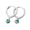 Wholesale 925 Silver Geometric Microinlaid Zircon Earrings For Women With Ring And Ear Buckle