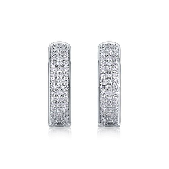 Wholesale 925 Silver Geometric Moissanite Earrings Set With Diamonds Fashion Jewelry For Women