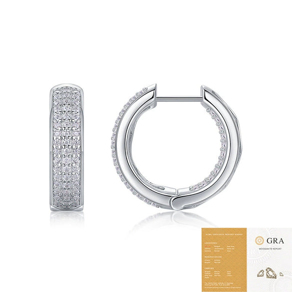 Wholesale 925 Silver Geometric Moissanite Earrings Set With Diamonds Fashion Jewelry For Women