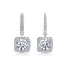 Wholesale 925 Silver Geometric Moissanite Earrings Set With Diamonds For Women