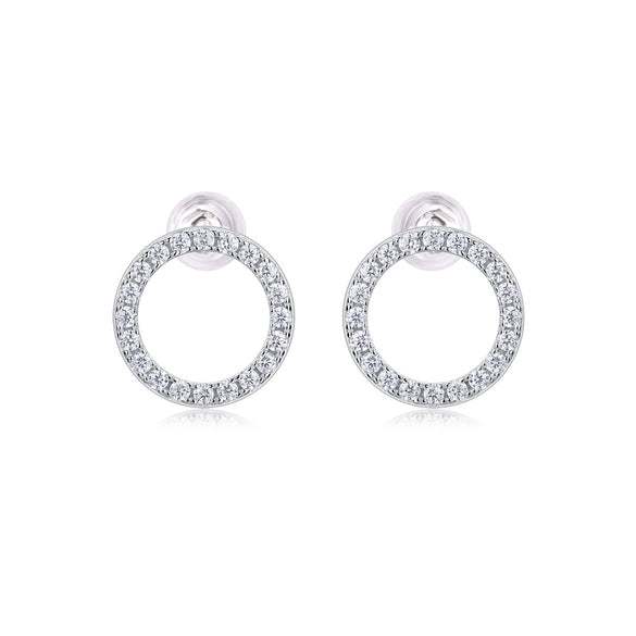 Wholesale 925 Silver Geometric Moissanite Inlaid Earrings For Women Fashion Style