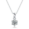 Wholesale 925 Silver Geometric Moissanite Inlay Pendant Necklace For Women Fashion Cross Chain