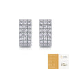 Wholesale 925 Silver Geometric Moissanite Inlay Women's Earrings Fashion Style